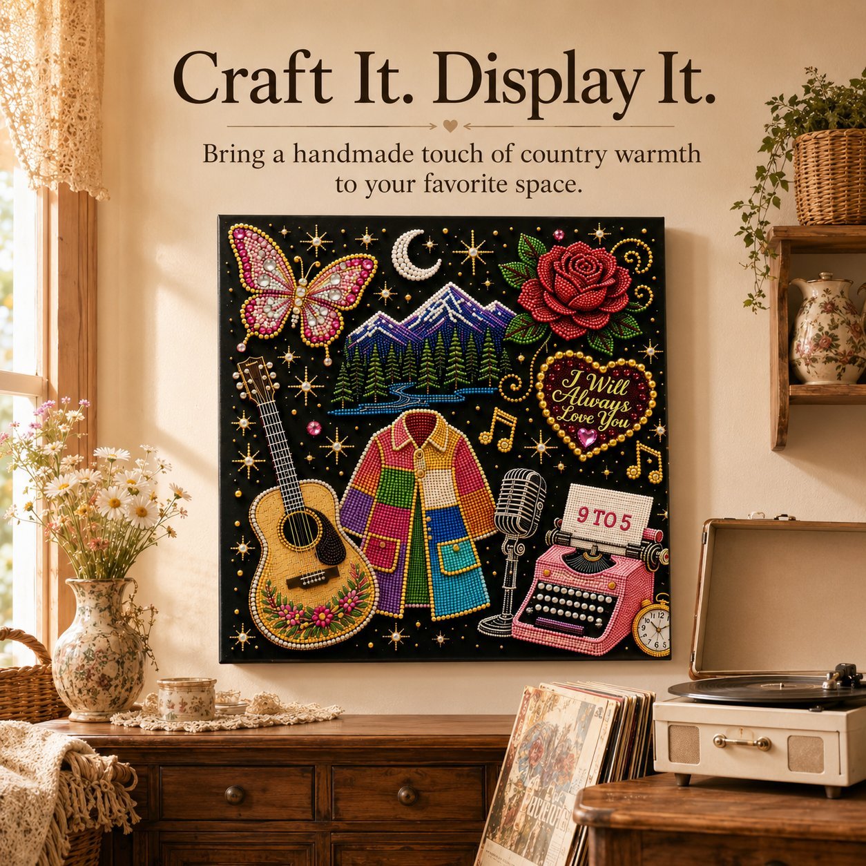 🎤 Premium 3D Pearl Dolly Country Music Tribute Art Kit