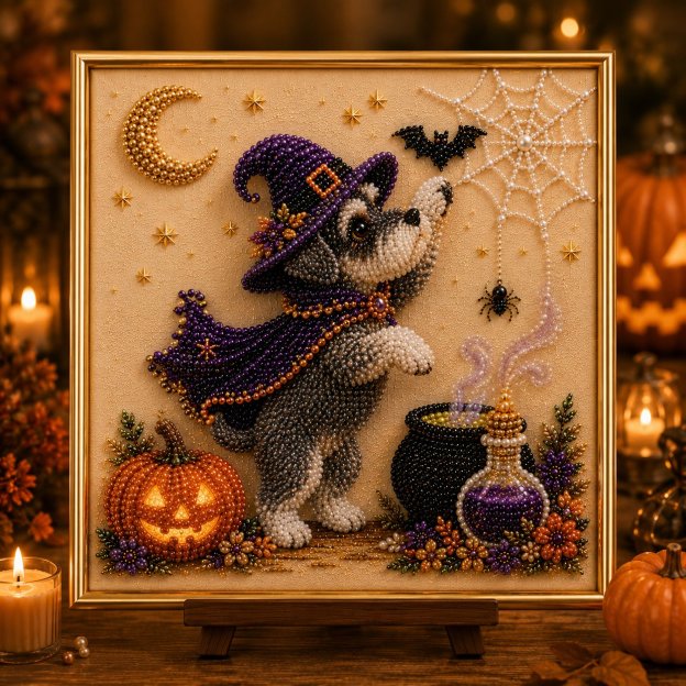 Last Day Promo: 70% OFF🐶🎃 DIY Halloween Puppy Pearl Painting Kit