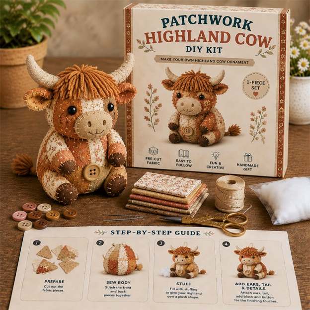 🧵DIY Patchwork Animal Kit – Create Your Own Adorable Animals