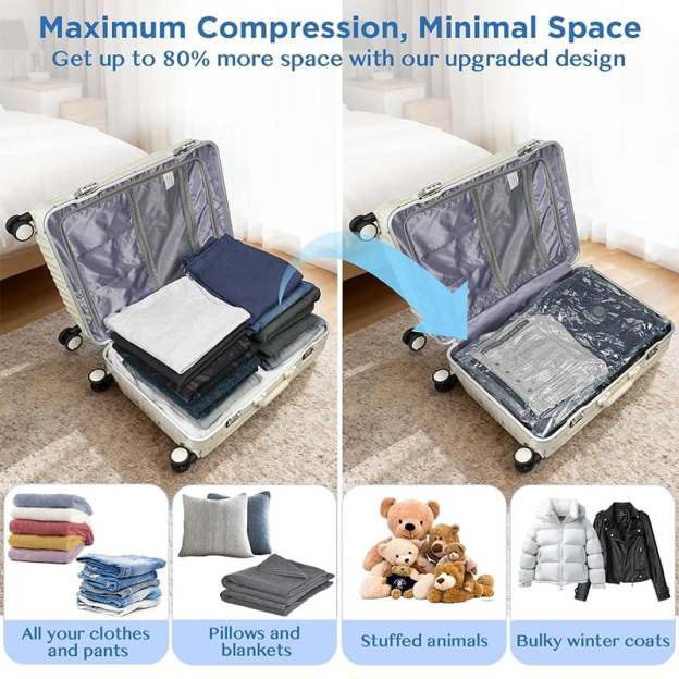 🎁 Mother's Day Sale 49% OFF - Cordless Travel Vacuum Storage Compression Bag Set