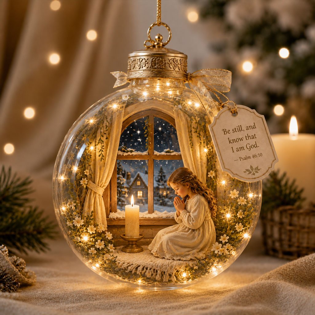 ✨ Psalms Scripture Christmas Ornament