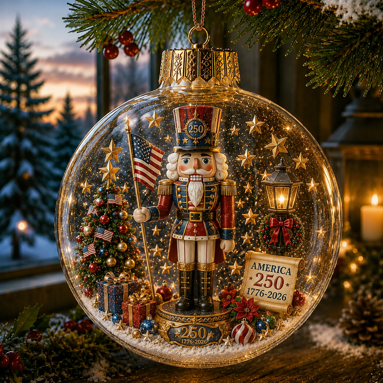 🔥LAST DAY 75% OFF!!🔥 America 250 Heritage Crystal Ornament™