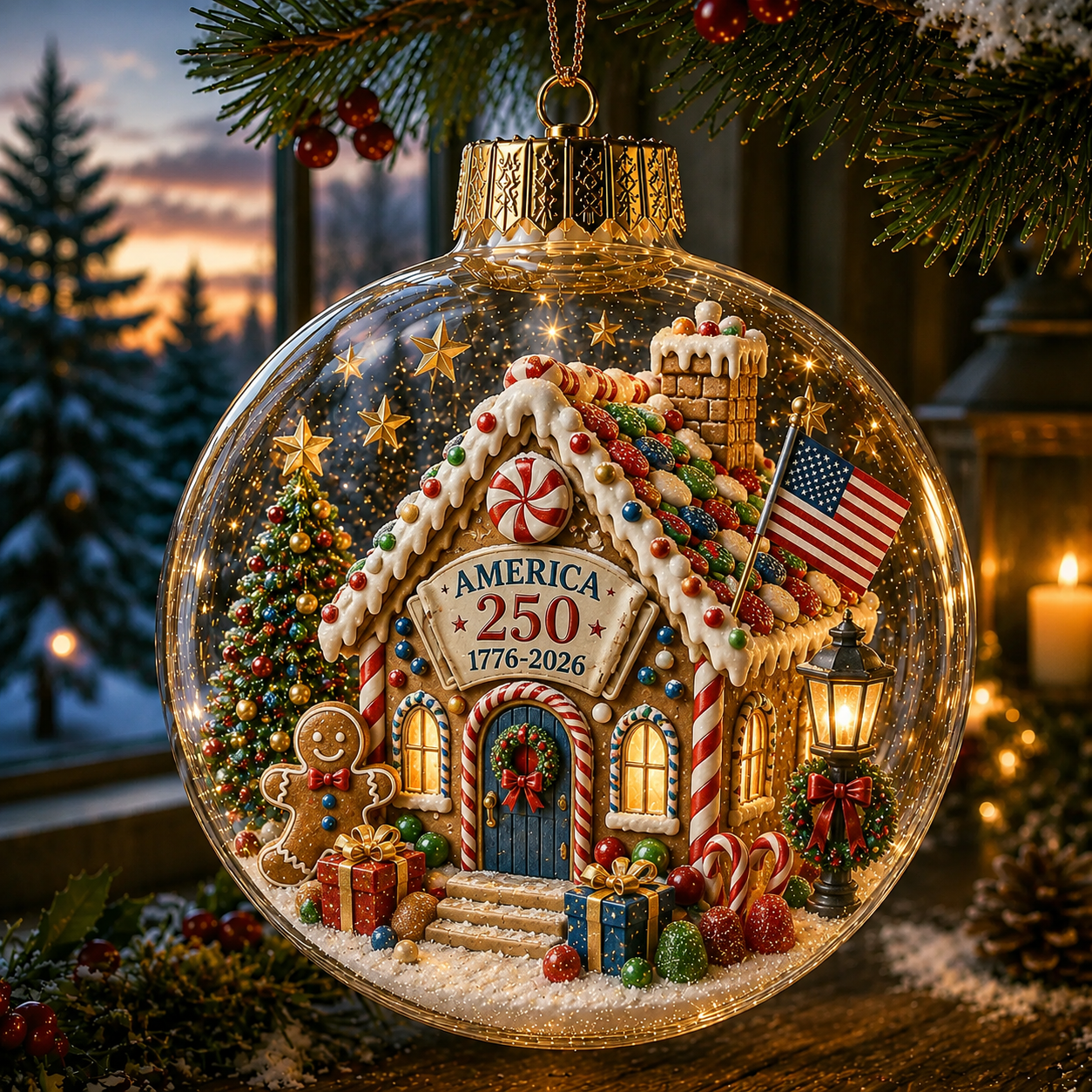 🔥LAST DAY 75% OFF!!🔥 America 250 Heritage Crystal Ornament™