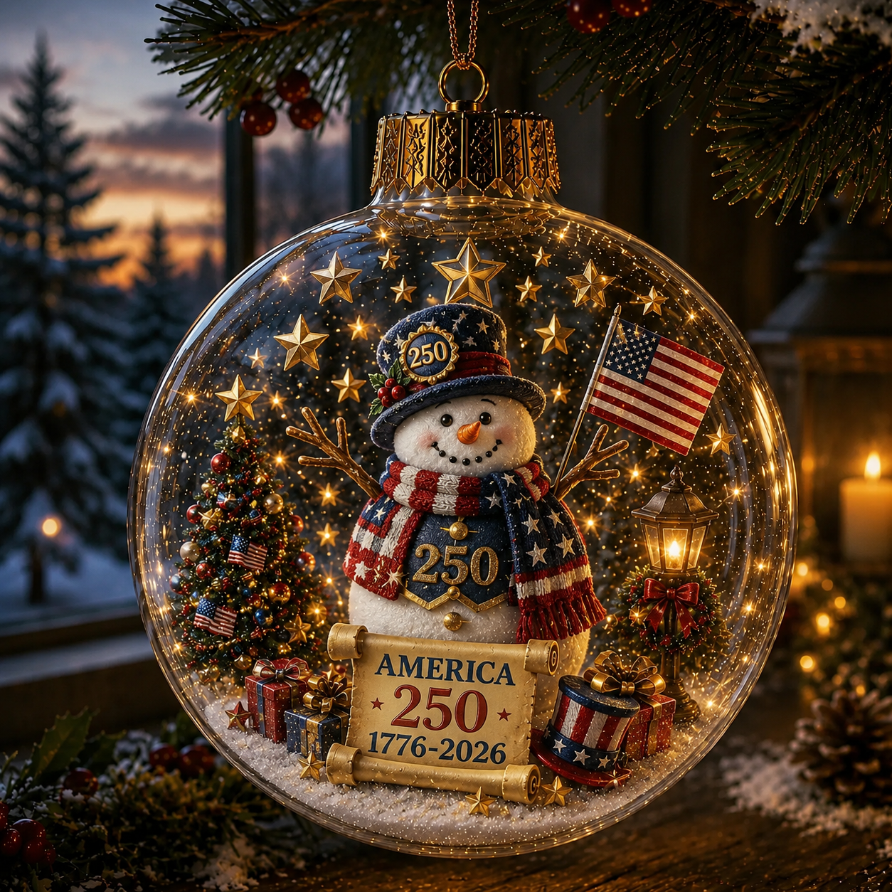 🔥LAST DAY 75% OFF!!🔥 America 250 Heritage Crystal Ornament™