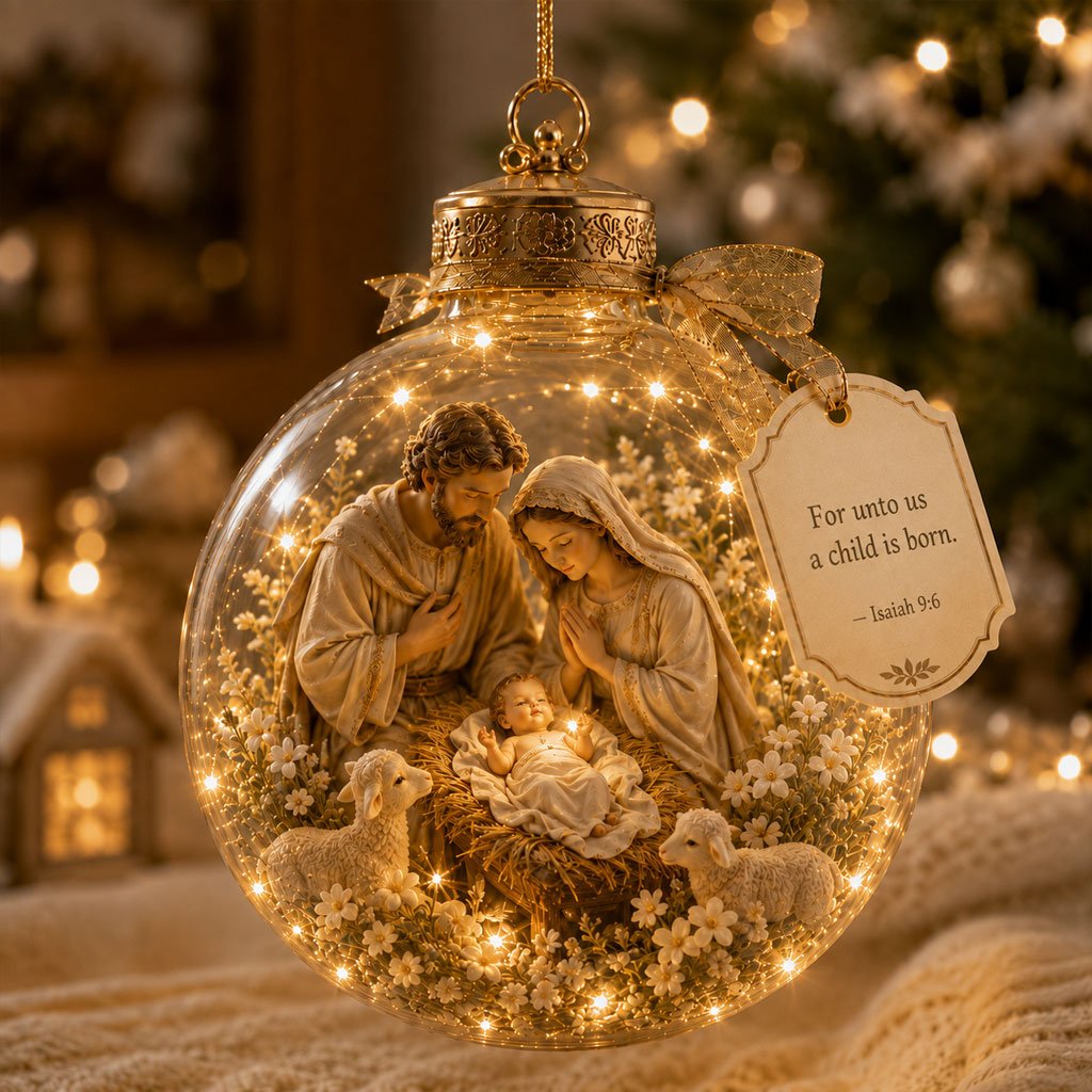 ✨ Psalms Scripture Christmas Ornament