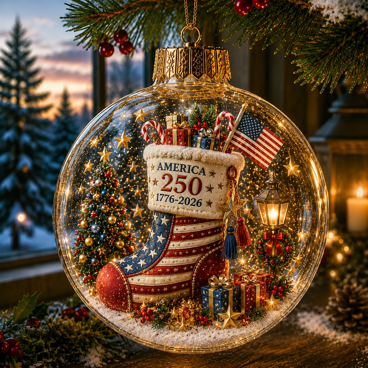 🔥LAST DAY 75% OFF!!🔥 America 250 Heritage Crystal Ornament™