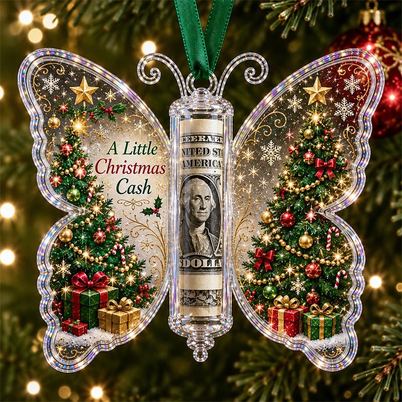 Cash gift butterfly ornament
