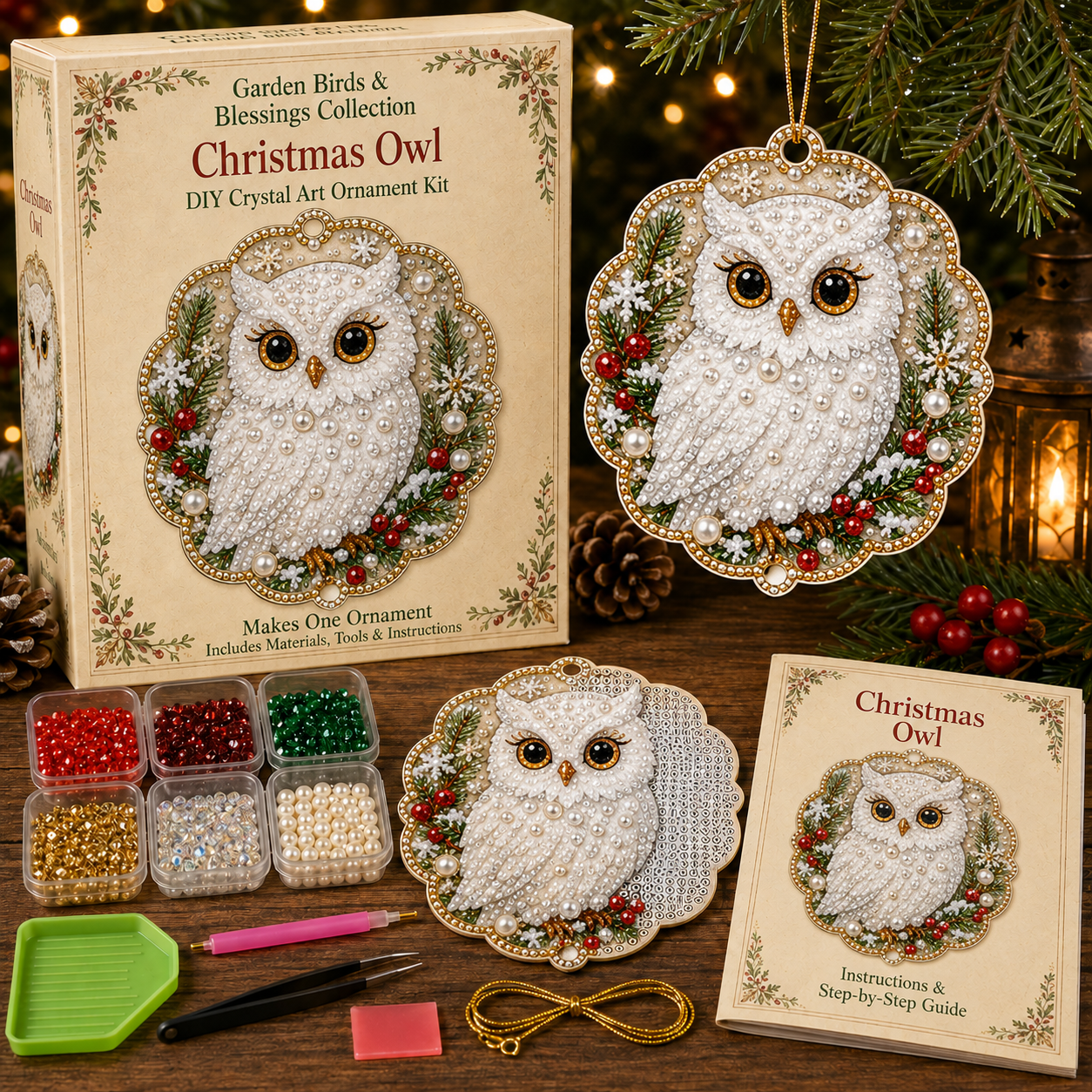 🐦 Garden Birds & Blessings Pearl Diamond Art Hanging Ornament Kit