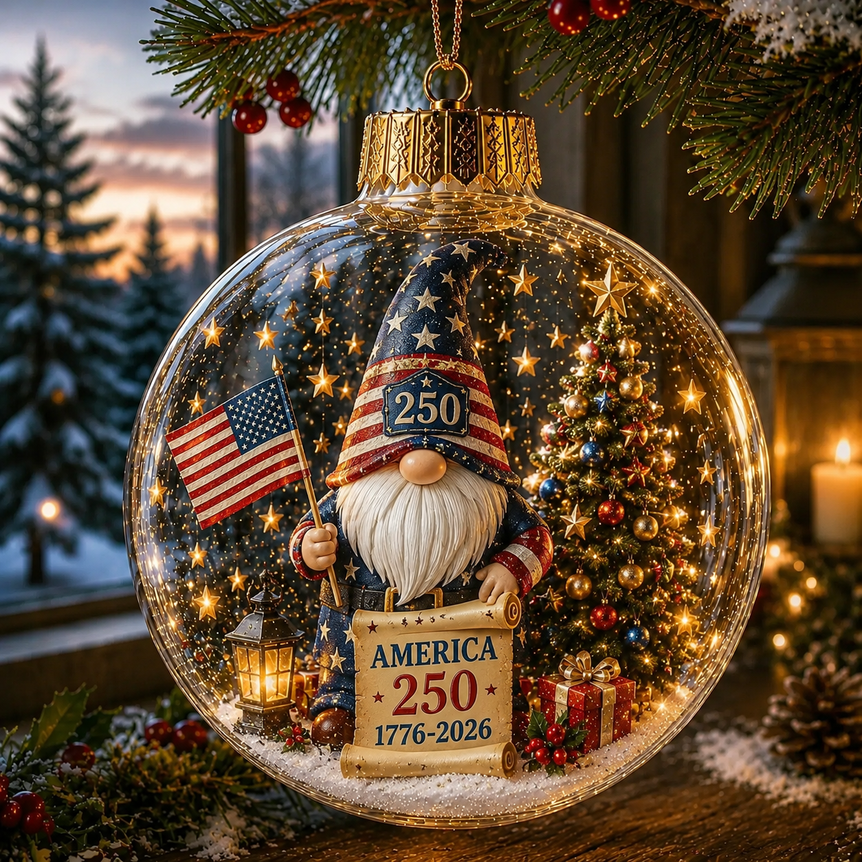 🔥LAST DAY 75% OFF!!🔥 America 250 Heritage Crystal Ornament™