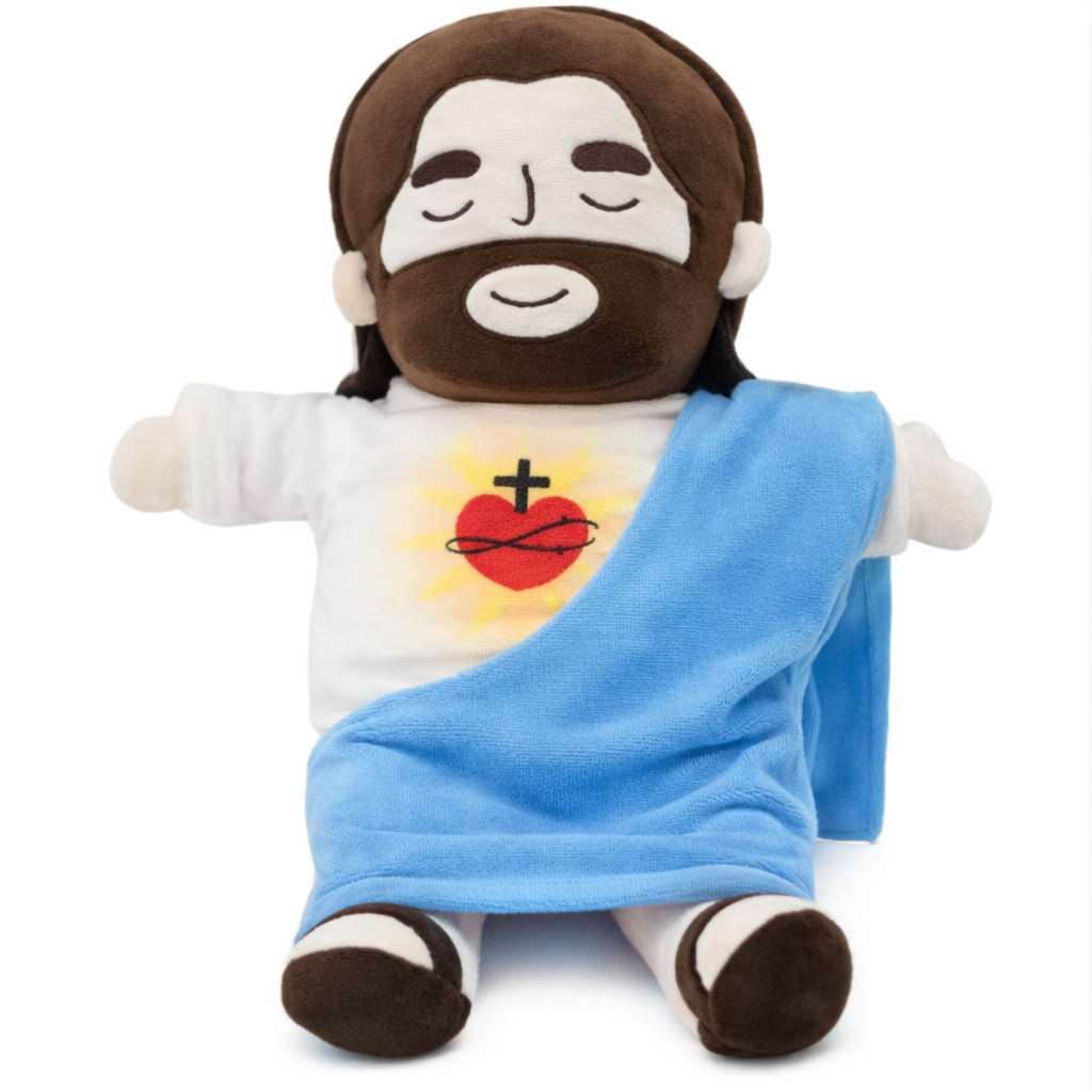 Calming Jesus Plush™ — Breathing Plush with Soothing Music & Gentle Light