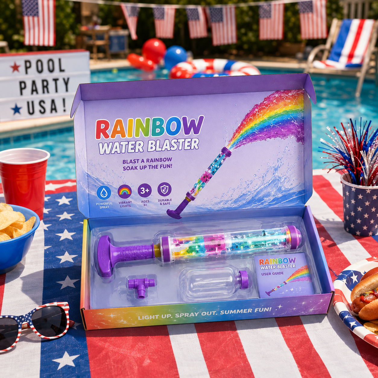🔥LAST DAY 70% OFF🌈 — Rainbow Aqua Nova™ LED Water Blaster