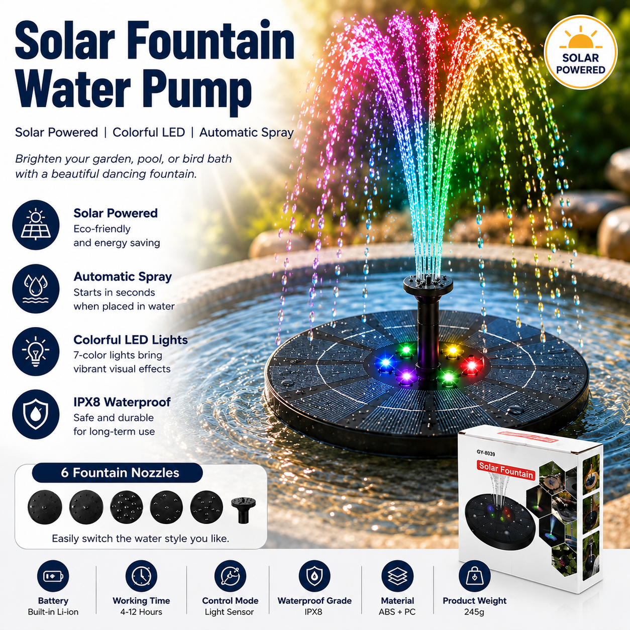 LAST DAY 70% OFF ⛲— MagicSpray™ LED Fountain