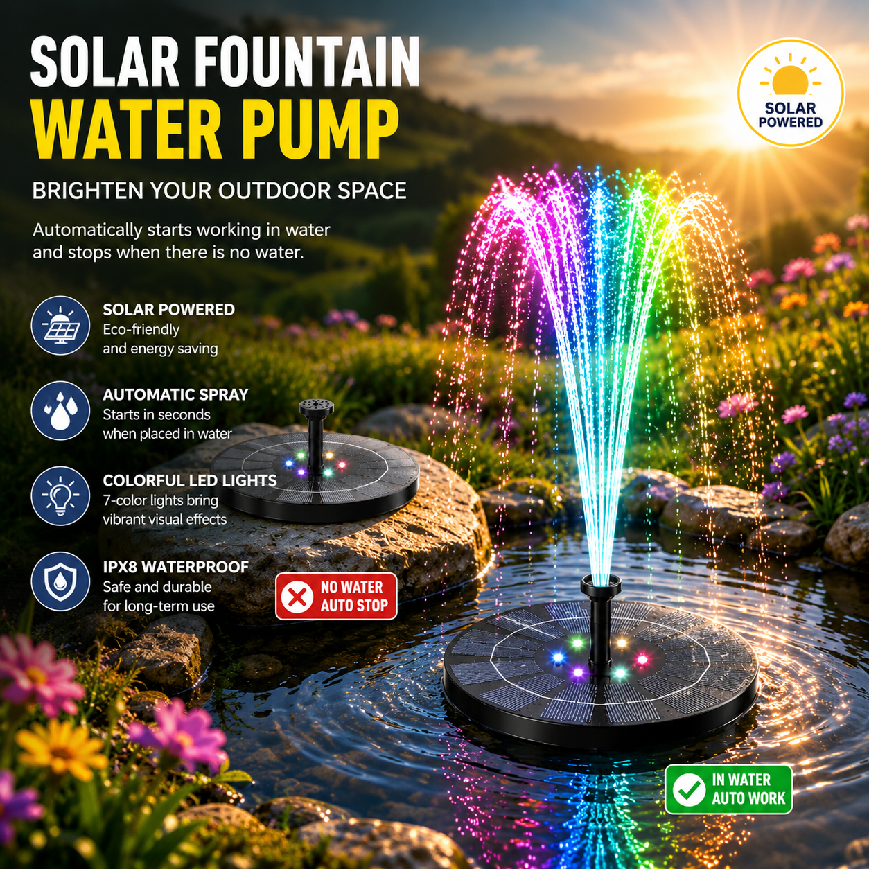 LAST DAY 70% OFF ⛲— MagicSpray™ LED Fountain