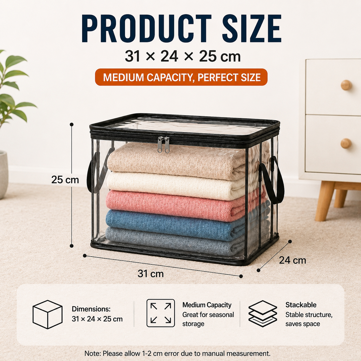 🎁 Final Sale on Mother's Day 60% OFF📦Large Heavy-Duty Thick Plastic Clear Storage Bag for Clothes, Moving & Storage