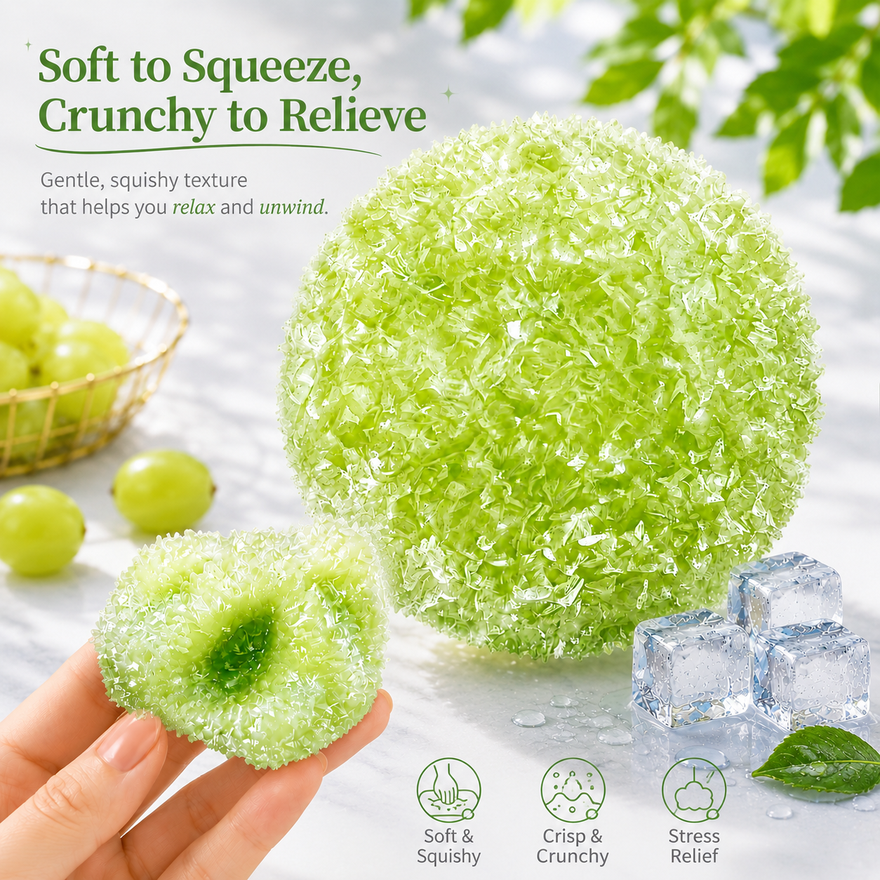 🍬Crystal Mochi Candy Squishy™ — Crispy Squish • Instant Stress Relief ✨