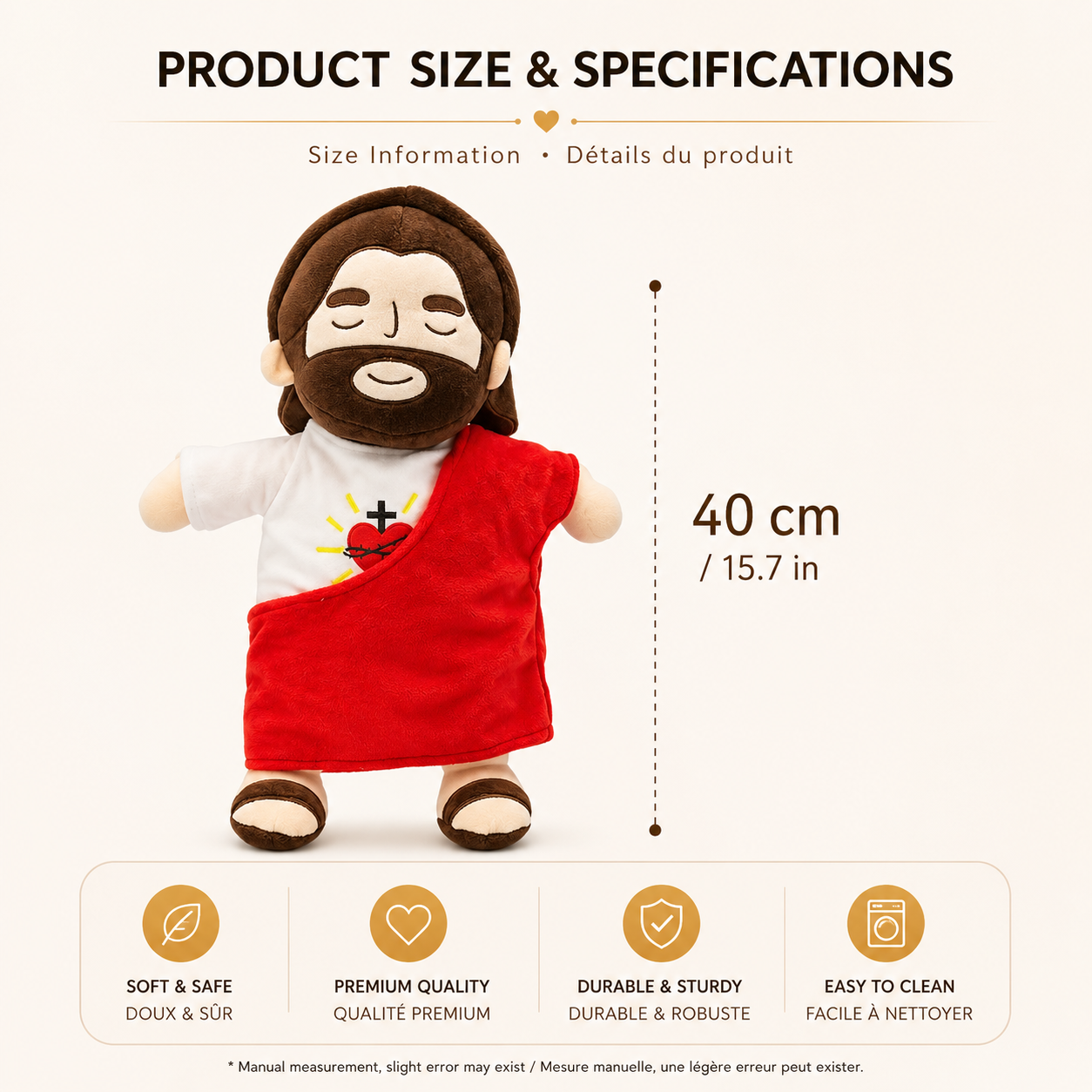 ✝️ Calming Jesus Plush™ — Breathing Plush with Soothing Music & Gentle Light