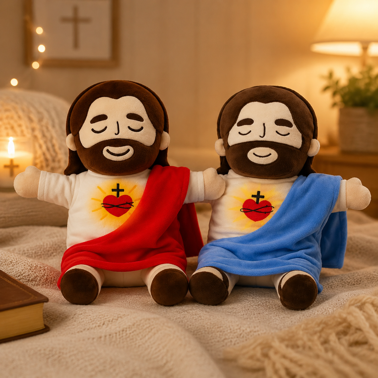 ✝️ Calming Jesus Plush™ — Breathing Plush with Soothing Music & Gentle Light