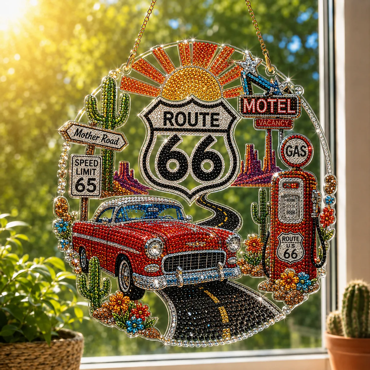☀️LAST DAY 70% OFF🌈 - DIY America Landmark Crystal Diamond Hanging Ornament