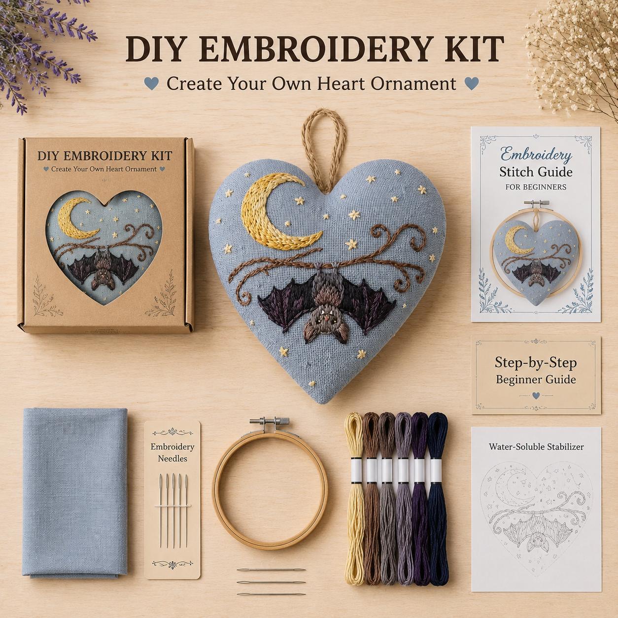 💕Today's Sale Price - Handmade Heart Ornament Embroidery Kit™