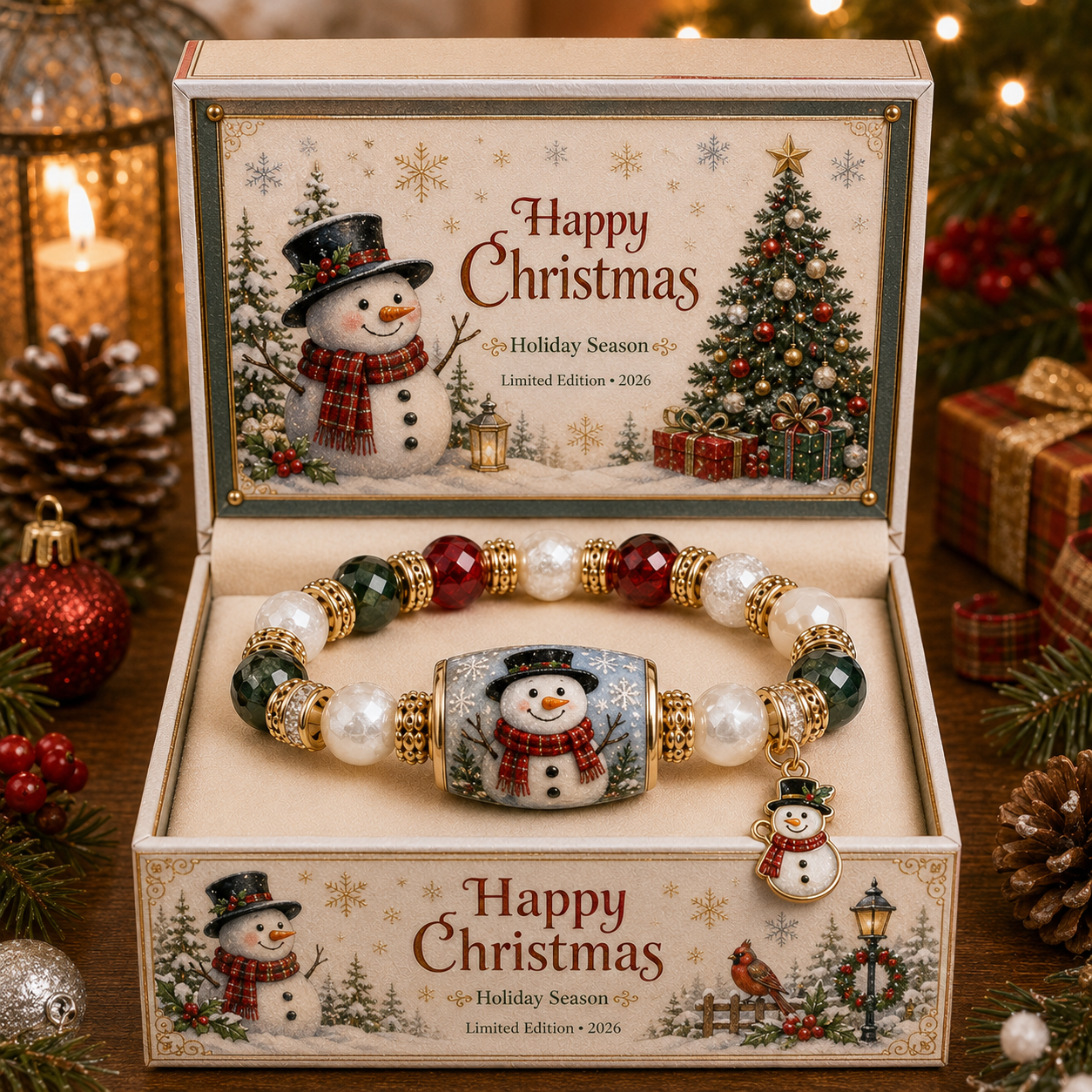 💥 Last Day 70% OFF – 🎄 Christmas Good Luck Blessing Stone Bracelet