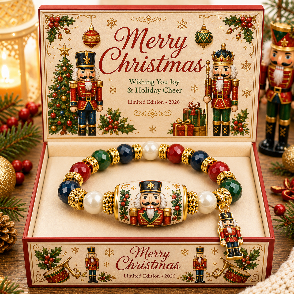 💥 Last Day 70% OFF – 🎄 Christmas Good Luck Blessing Stone Bracelet
