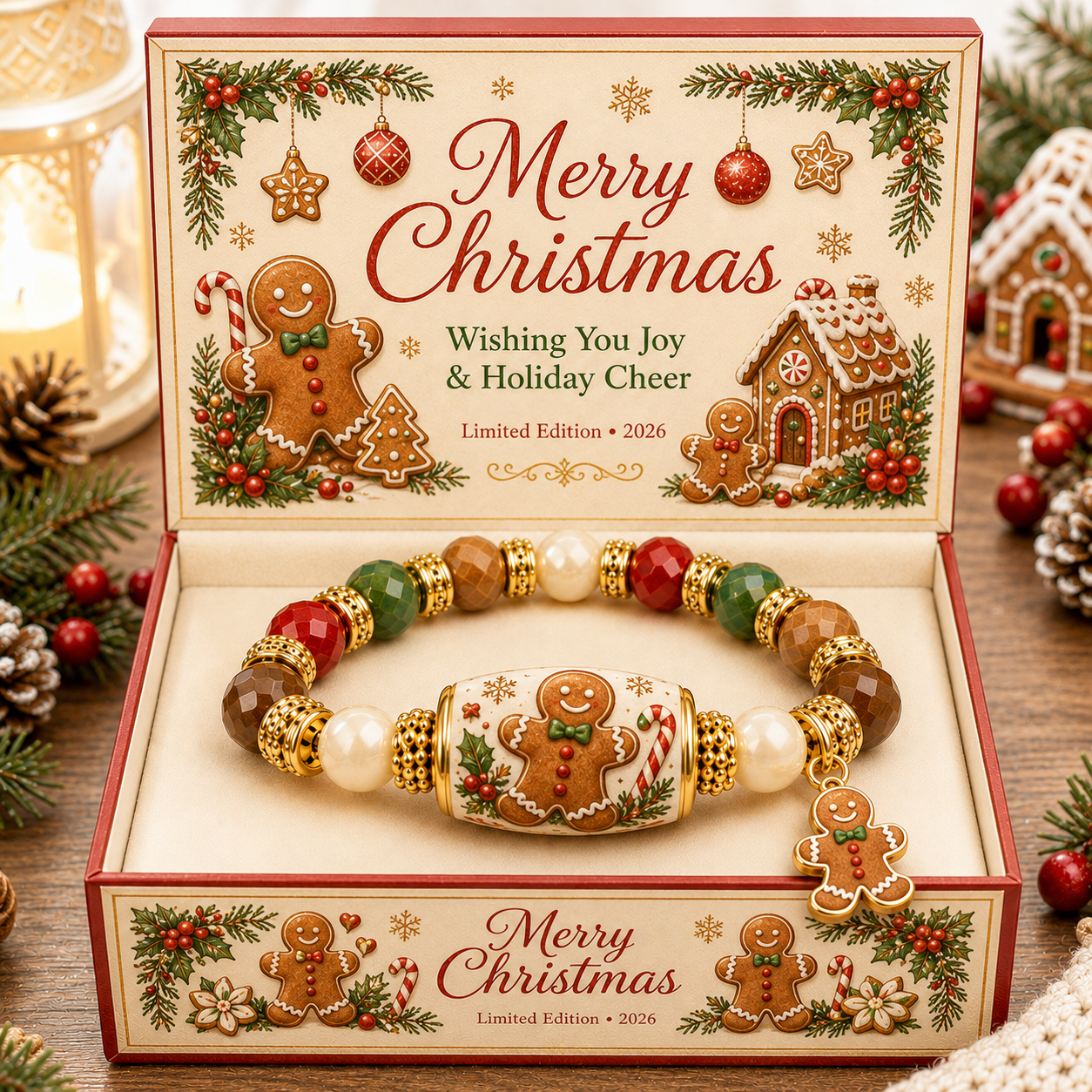 💥 Last Day 70% OFF – 🎄 Christmas Good Luck Blessing Stone Bracelet