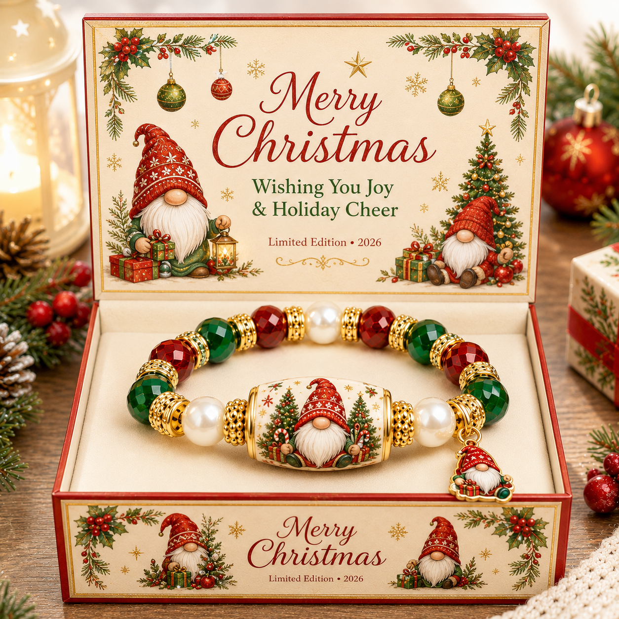 💥 Last Day 70% OFF – 🎄 Christmas Good Luck Blessing Stone Bracelet