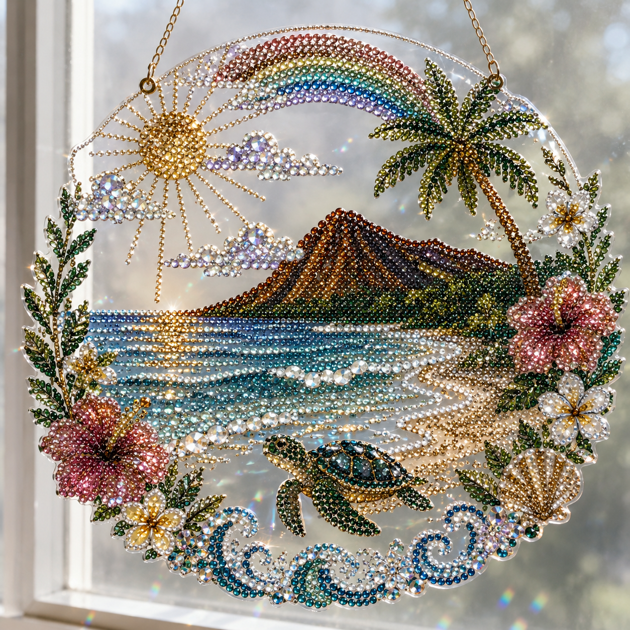 ☀️LAST DAY 70% OFF🌈 - DIY America Landmark Crystal Diamond Hanging Ornament
