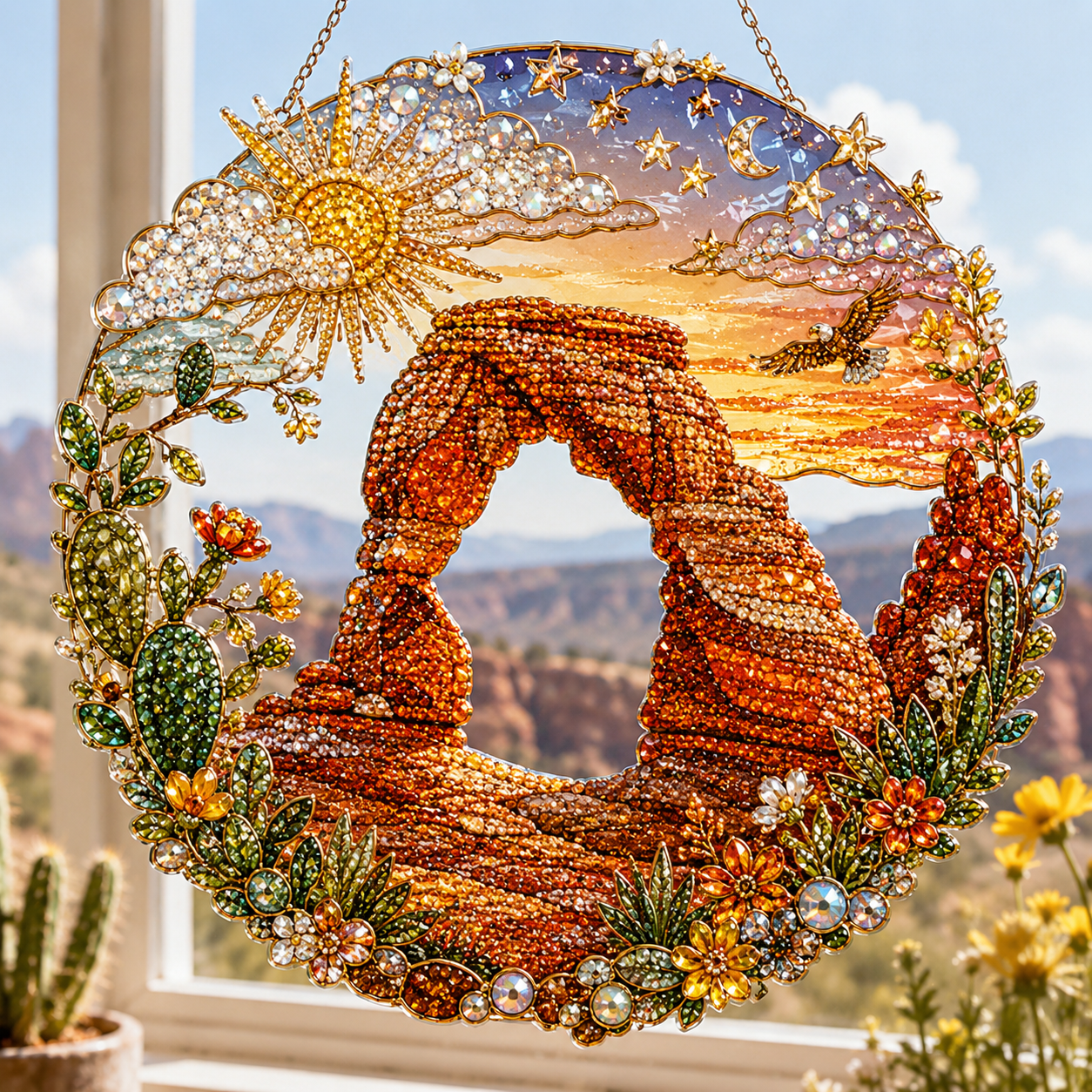 ☀️LAST DAY 70% OFF🌈 - DIY America Landmark Crystal Diamond Hanging Ornament