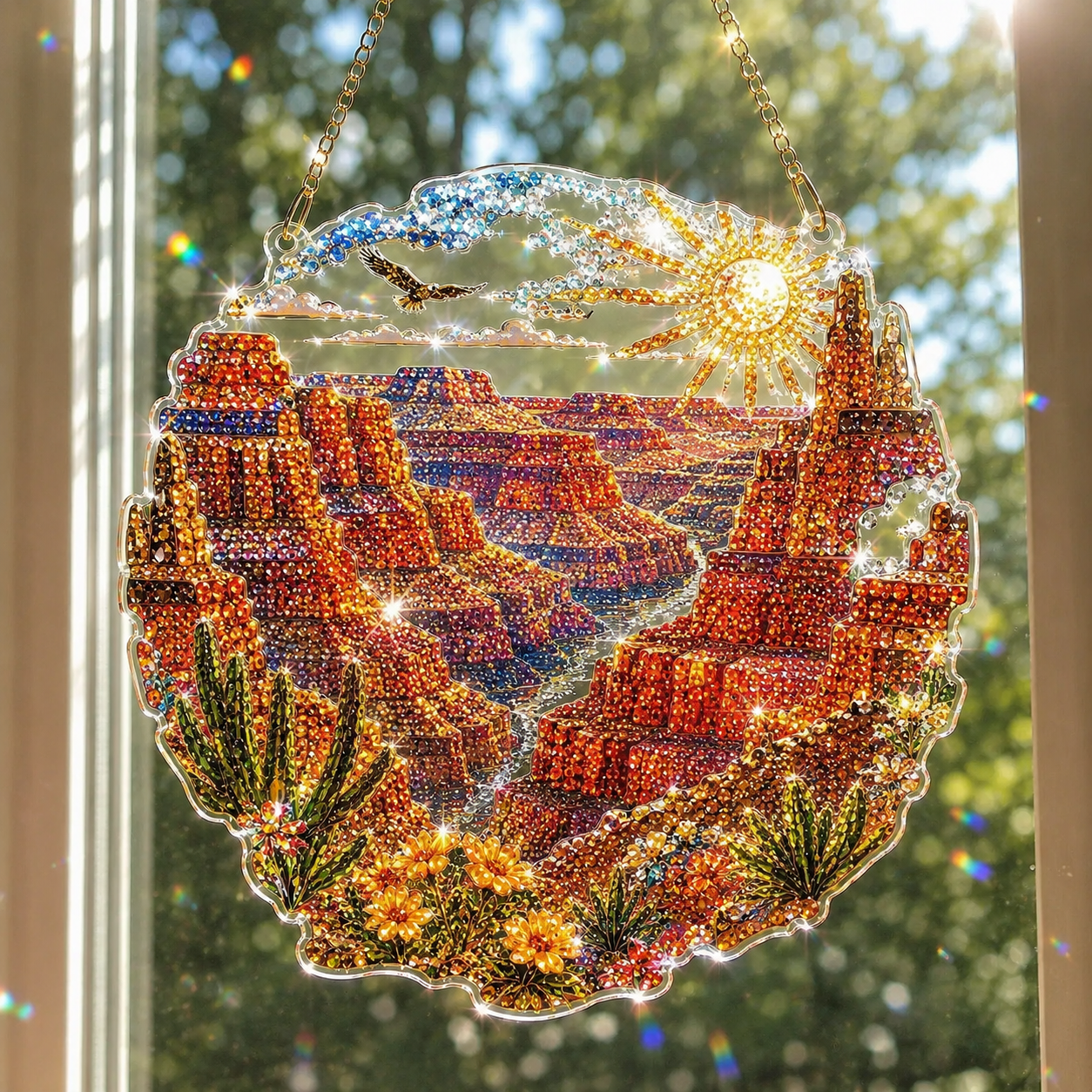 ☀️LAST DAY 70% OFF🌈 - DIY America Landmark Crystal Diamond Hanging Ornament