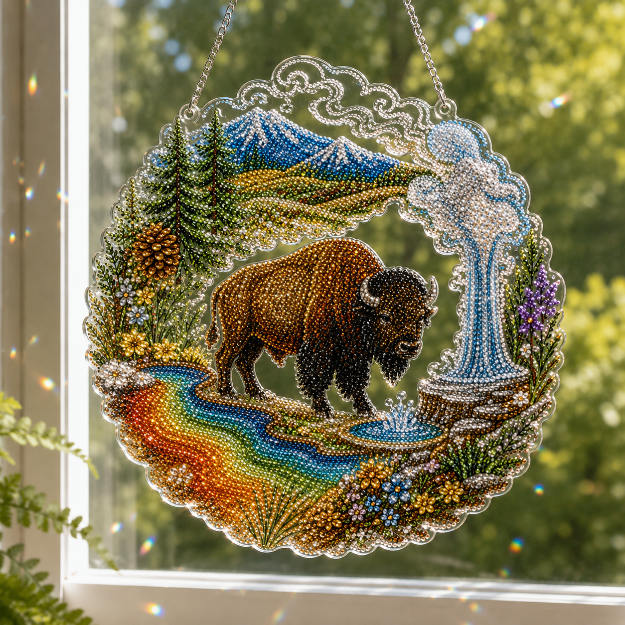 ☀️LAST DAY 70% OFF🌈 - DIY America Landmark Crystal Diamond Hanging Ornament