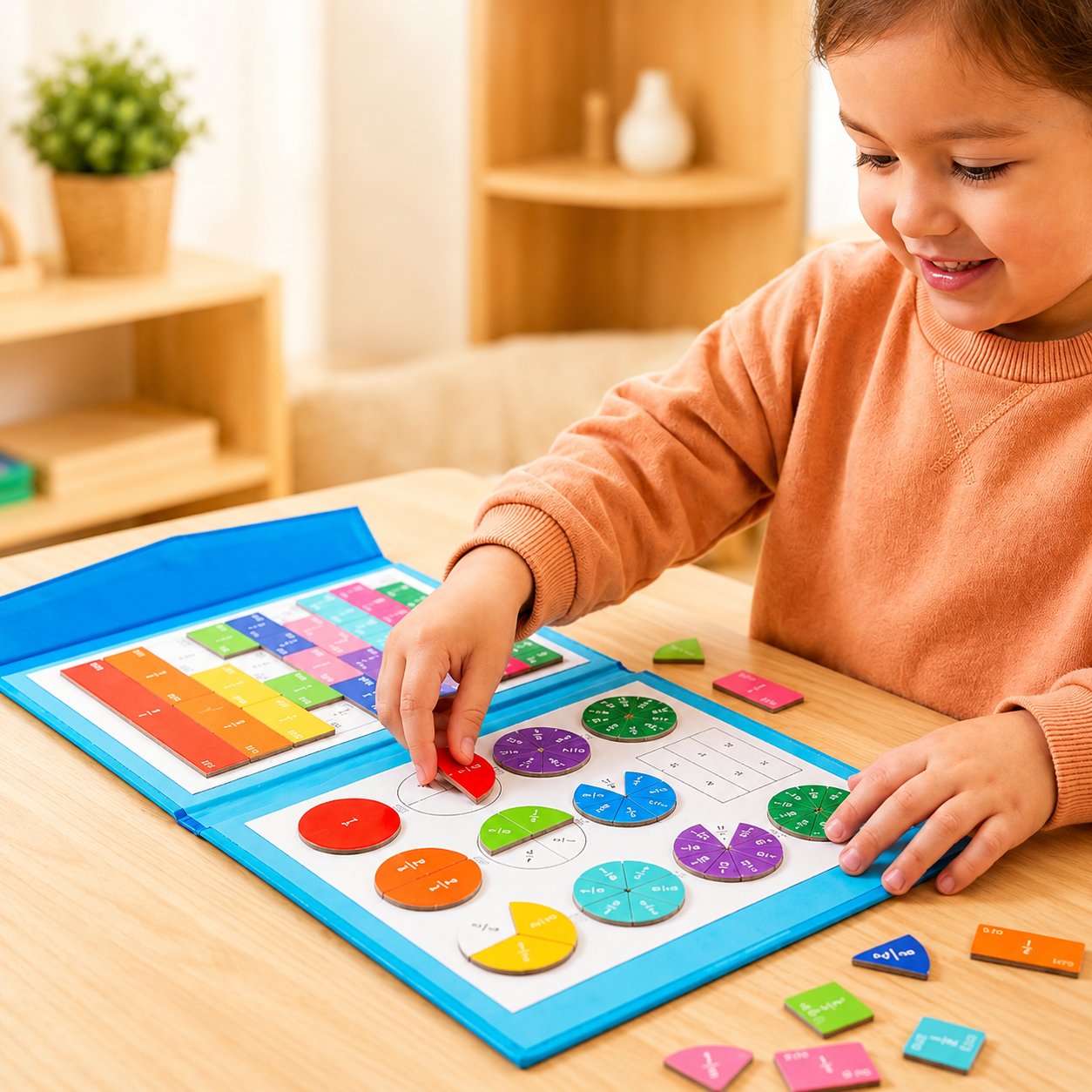 🔥 Montessori Kids Fraction Magnet Learning Toy 🎓