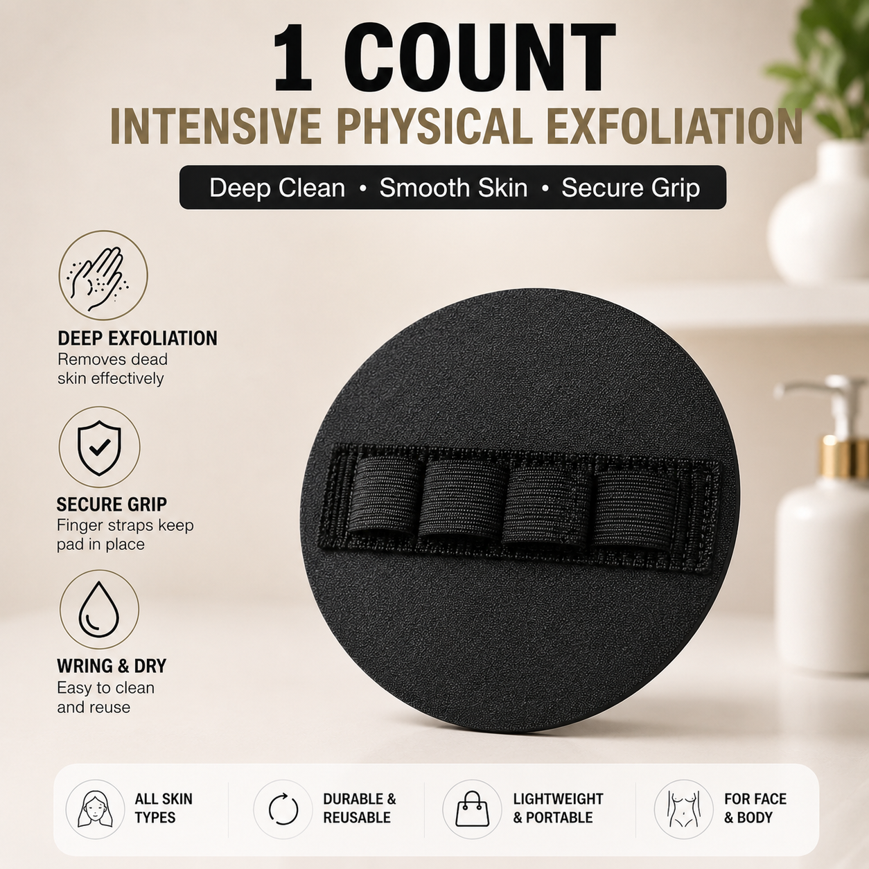 🧽 Nano-Frosted Exfoliating Body Scrub Pad