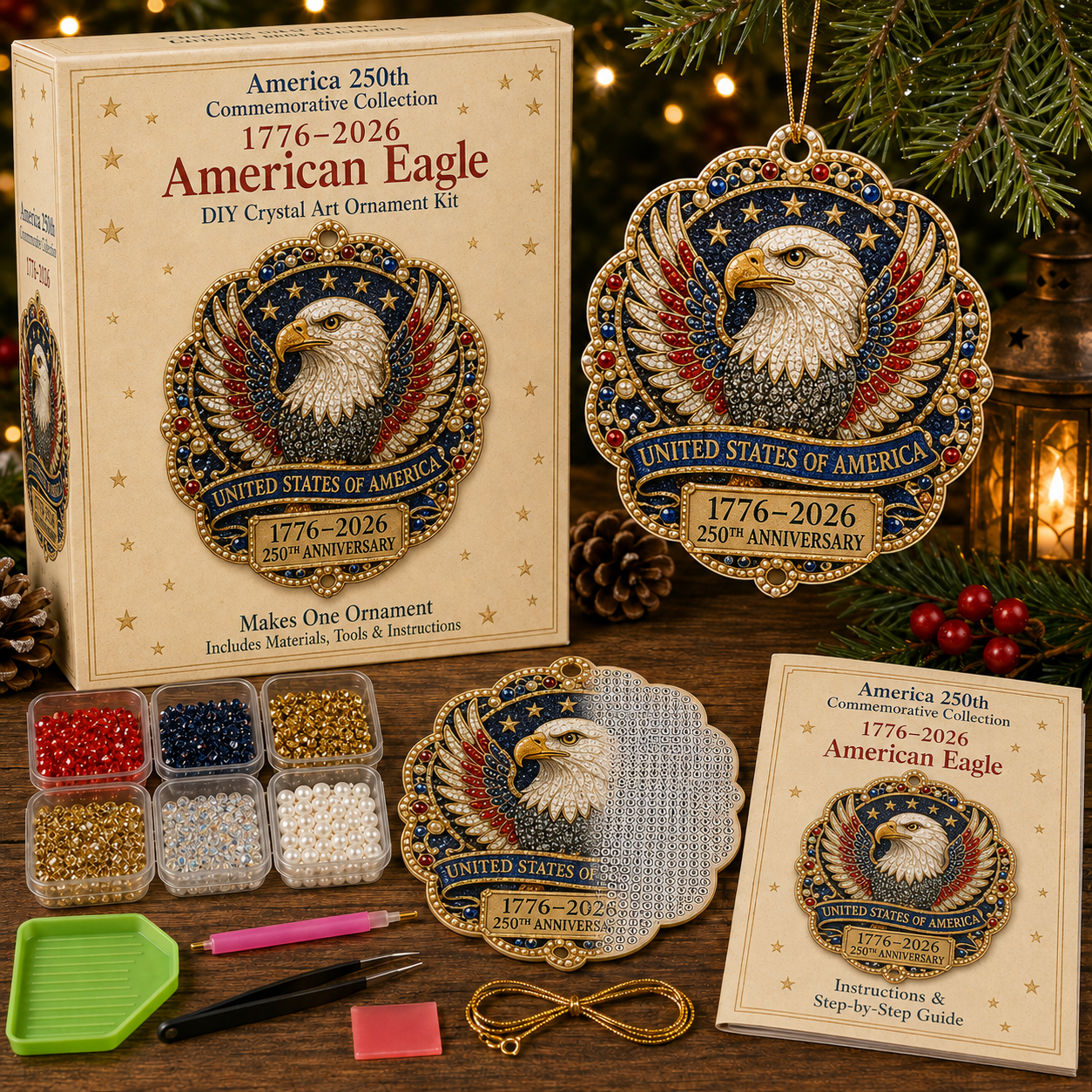 🐦 Garden Birds & Blessings Pearl Diamond Art Hanging Ornament Kit