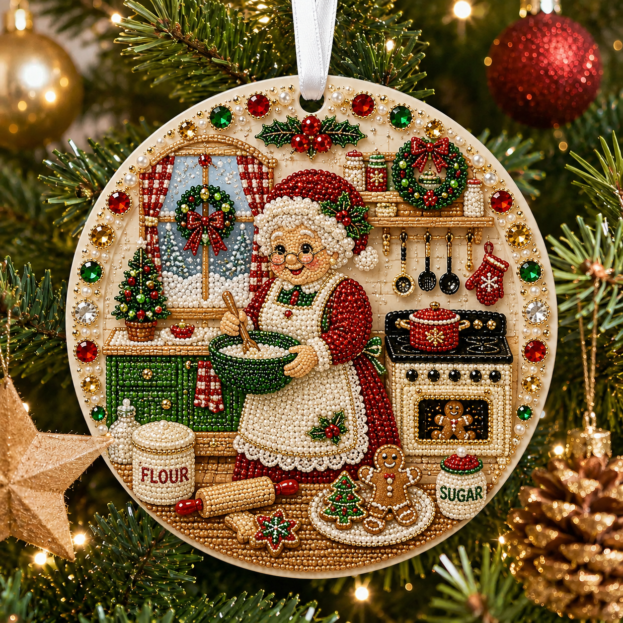 🌲✨ DIY Pearl & Gem Christmas Ornament Collection