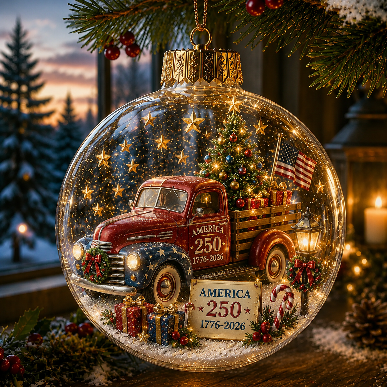 🔥LAST DAY 75% OFF!!🔥 America 250 Heritage Crystal Ornament™
