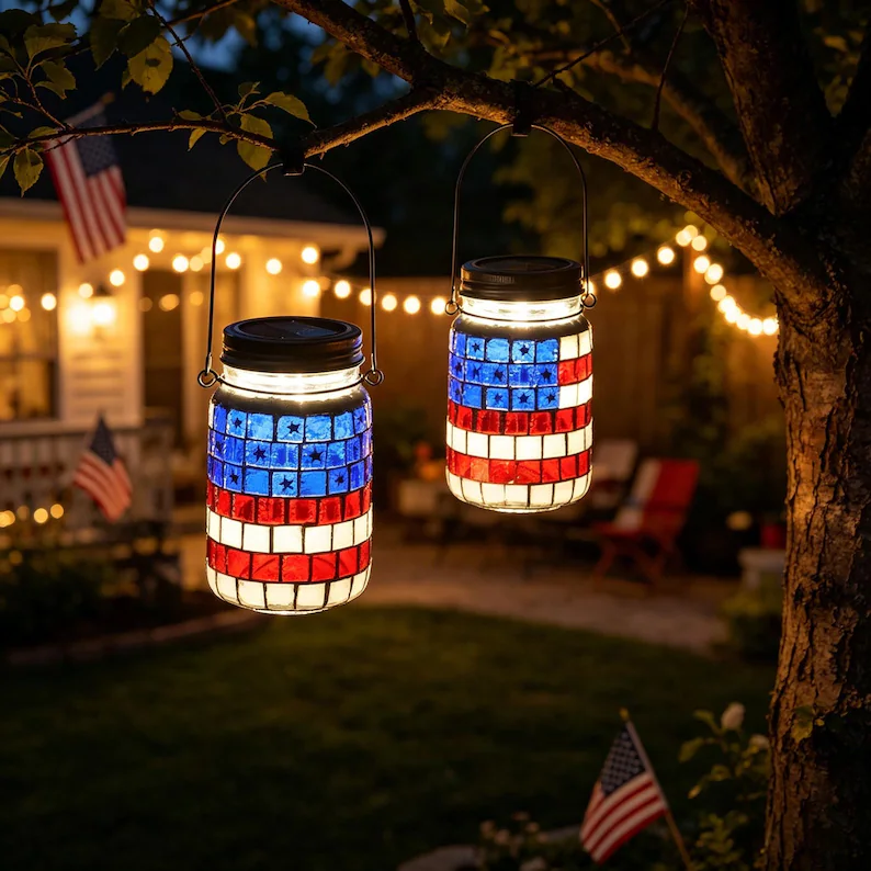 🔥LAST DAY 70% OFF🔥 — Patriot Night Glow Jar 🌙