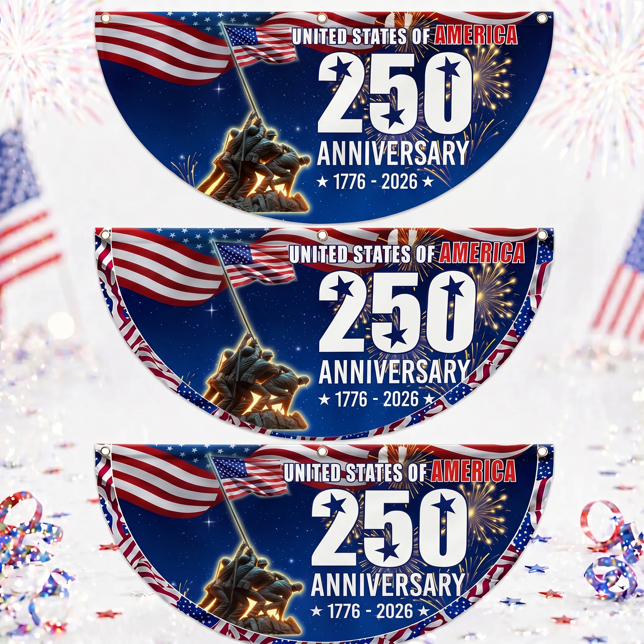 🔥 Last Day 70% OFF🔥 – American 250th Anniversary Patriotic Fan Flag