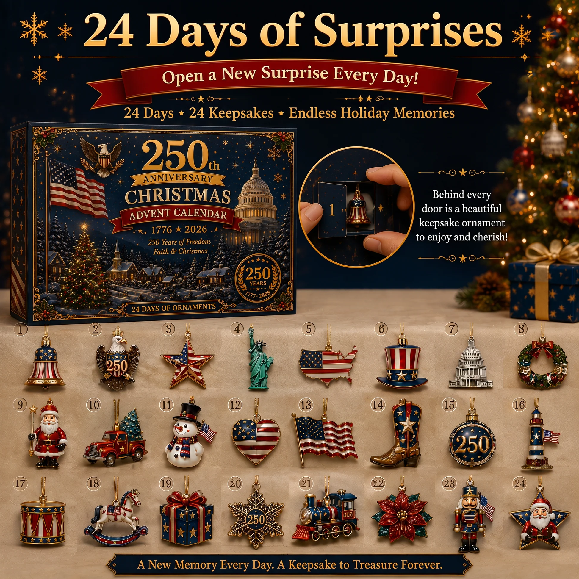 🔥America 250th Anniversary Heritage Christmas Advent Calendar