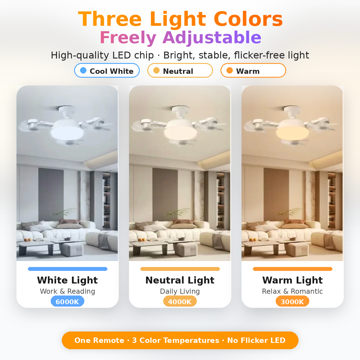 🔥LAST DAY 70% OFF🔥 2-in-1 E27 Ceiling Fan Light with Remote Control