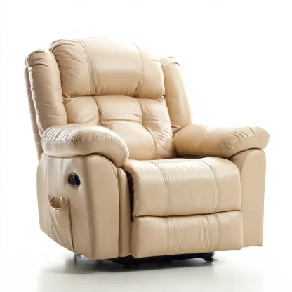 Fauteuil relax-cuir-94x98x106 cm-beige-style confort relax-Havoraiabode