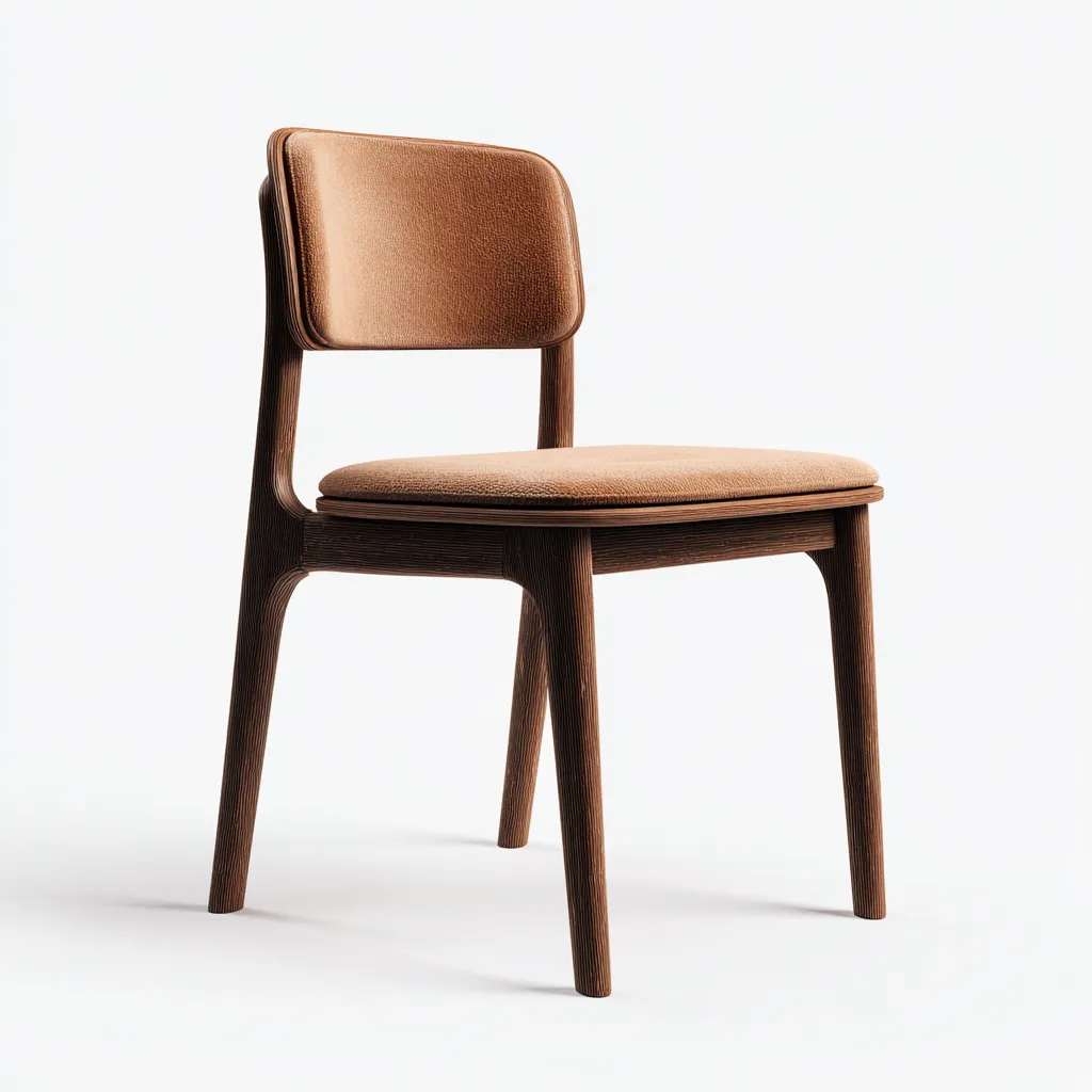 Chaise de salle à manger - Bois-Tissu - 50x54x78 cm - Marron-Bois foncé - Style minimaliste-Havoraiabode