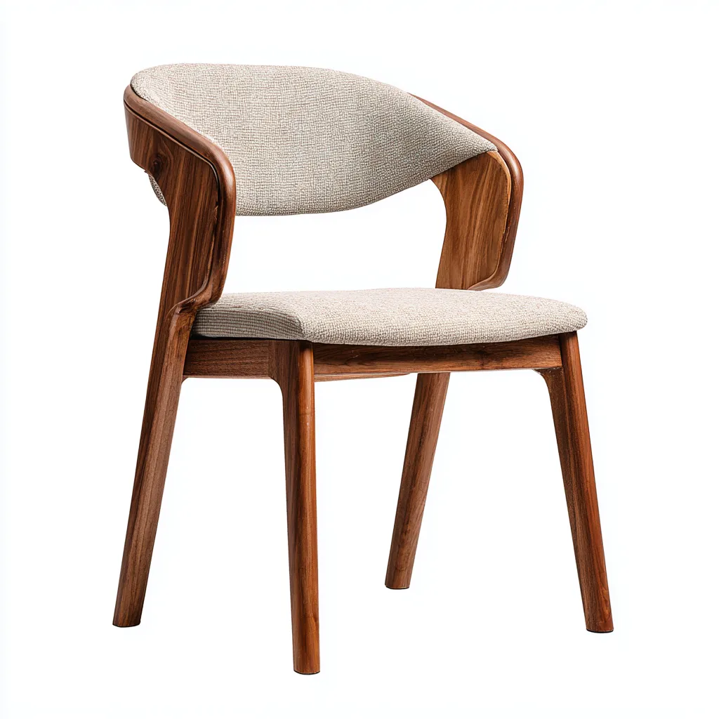 Chaise de salle à manger - Bois-Tissu - 54x56x79 cm - Beige-Bois naturel - Style contemporain-Havoraiabode
