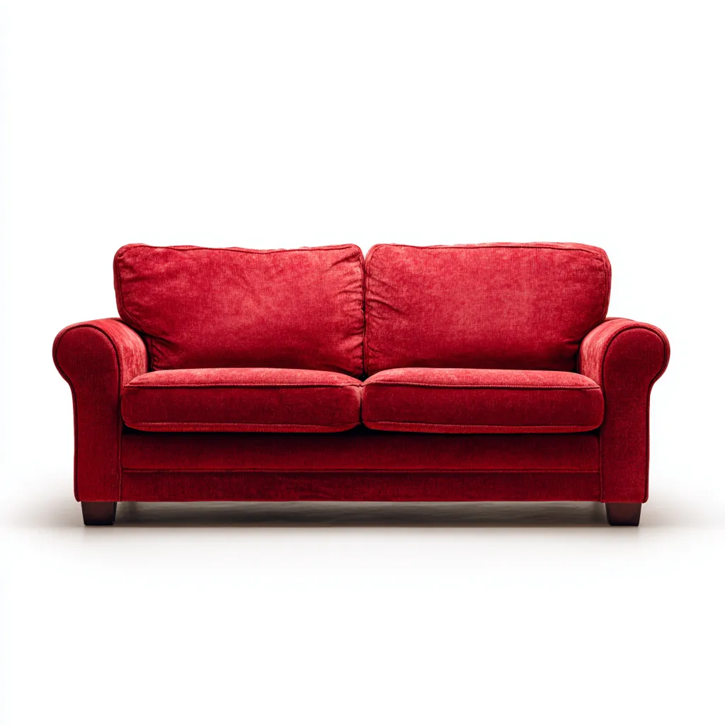 Canapé 2 places-tissu-178x88x86 cm-rouge-design contemporain-Havoraiabode