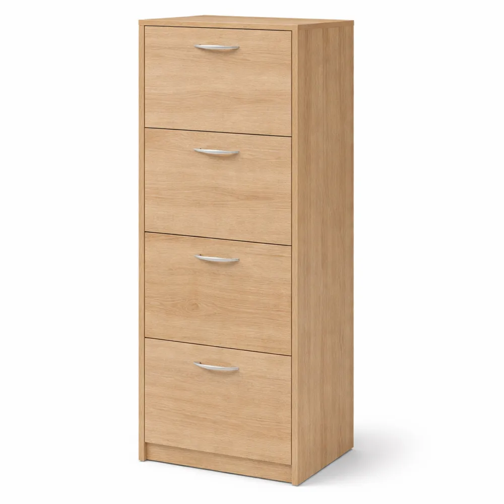 Scarpiera con 4 Ripiani Ribaltabili in Rovere Sonoma, 50x152x28 cm