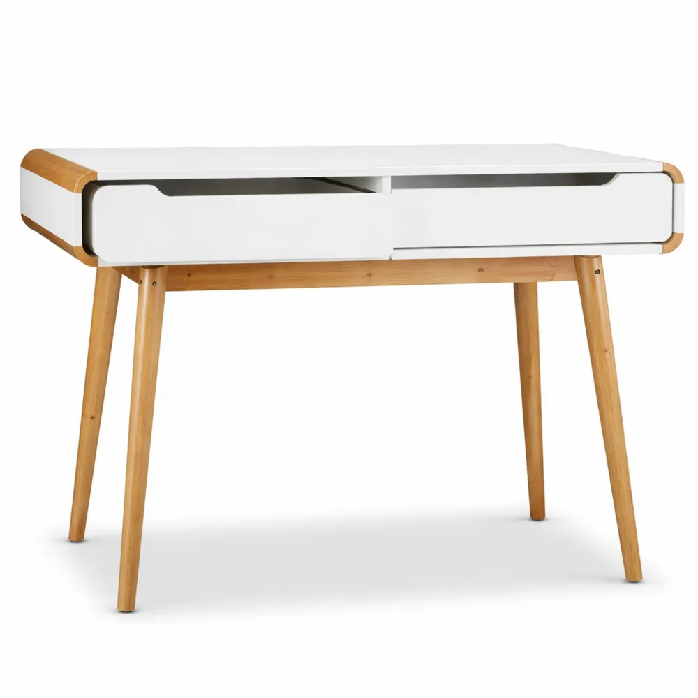 Scrivania Nordica con Cassetti per Studio e Cameretta, 73x100x45 cm