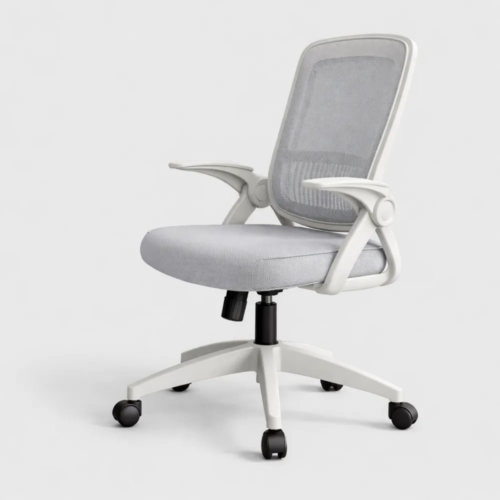 Sedia Ergonomica da Ufficio con Braccioli Pieghevoli e Supporto Lombare