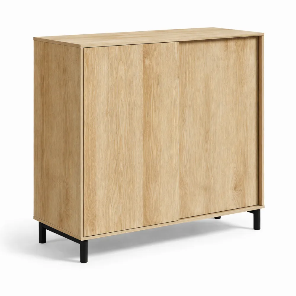 Scarpiera Ingresso a 4 Livelli con Porta Scorrevole e Ripiani Regolabili