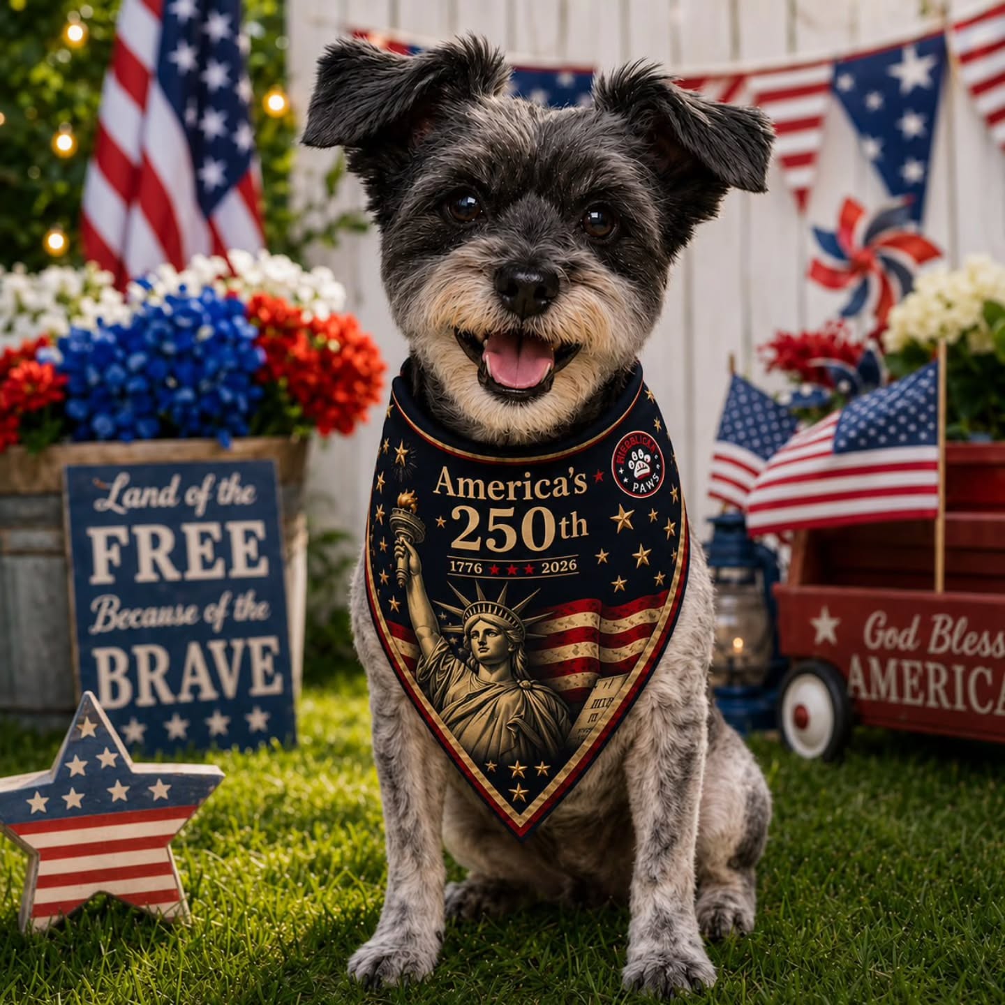 🦅 America’s 250th Anniversary Commemorative Pet Bandana