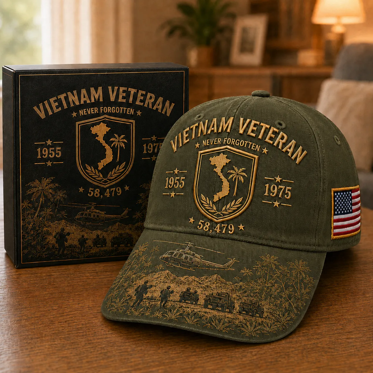 🦅 Last Day Promo: 49% OFF - Vietnam Veteran Never Forgotten 1955–1975 Commemorative Cap